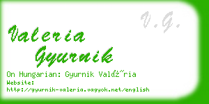 valeria gyurnik business card